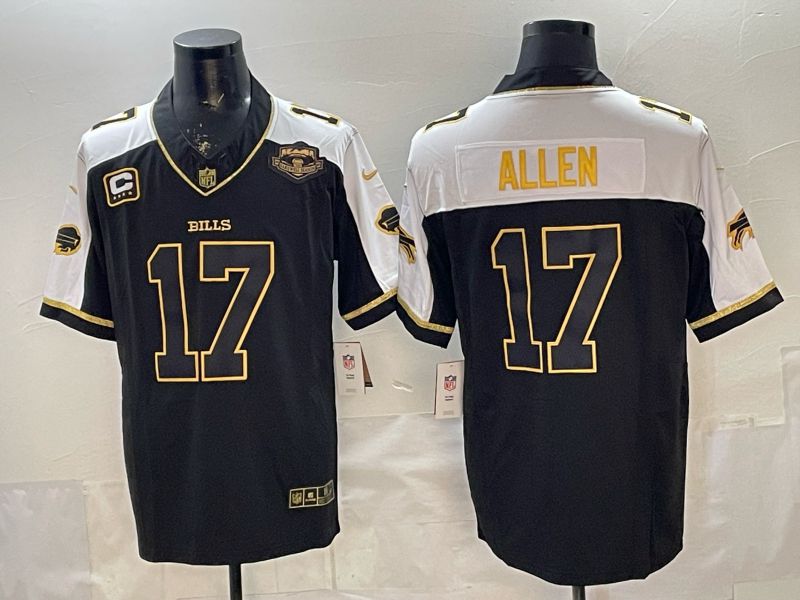 Men 2026 Buffalo Bills #17 Allen Black Gold 3th generations Nike Limited NFL Jersey style 032